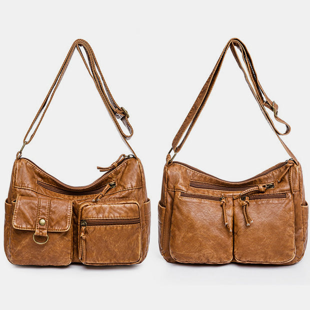 Multi-Pocket Large Capacity Vintage Crossbody Bag – Hekuff
