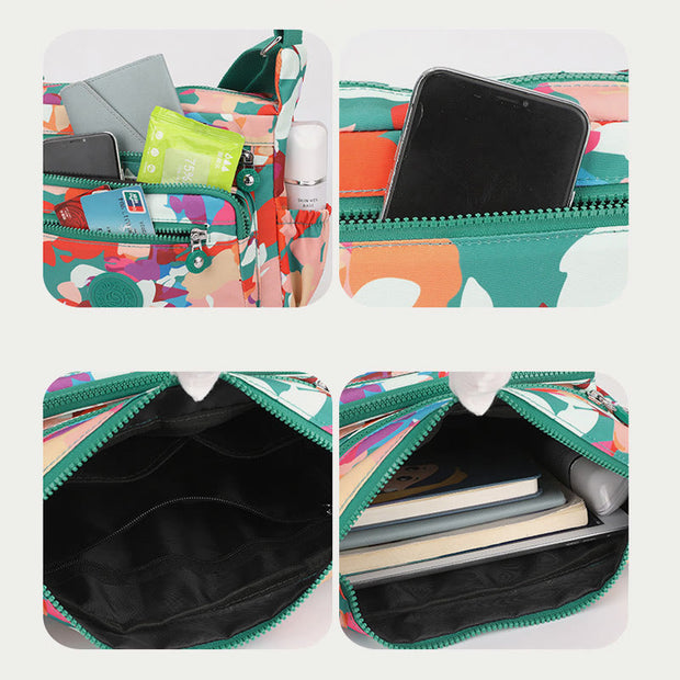 Nylon Crossbody Bag For Women Printing Multi Color Durable Bag