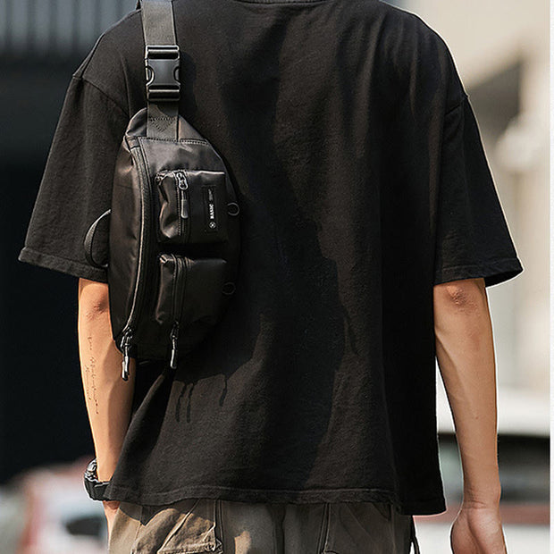 Waist Bag For Men Outdoor Simple Waterproof Nylon Crossbody Bag
