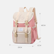 Waterproof Large Capacity Contrast College Style Backpack