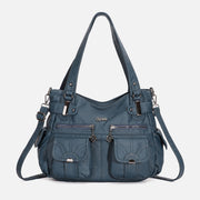 Tote For Women Daily Outing Multiple Pocket Solid Color Bag