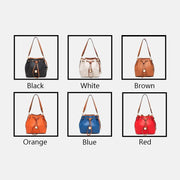Tote Bag For Women Retro Large Capacity Drawstring Bucket Bag