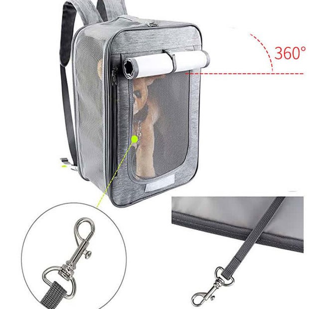Pet Backpack Carrier Foldable Pet Backpack Handbag for Cats Small Dogs