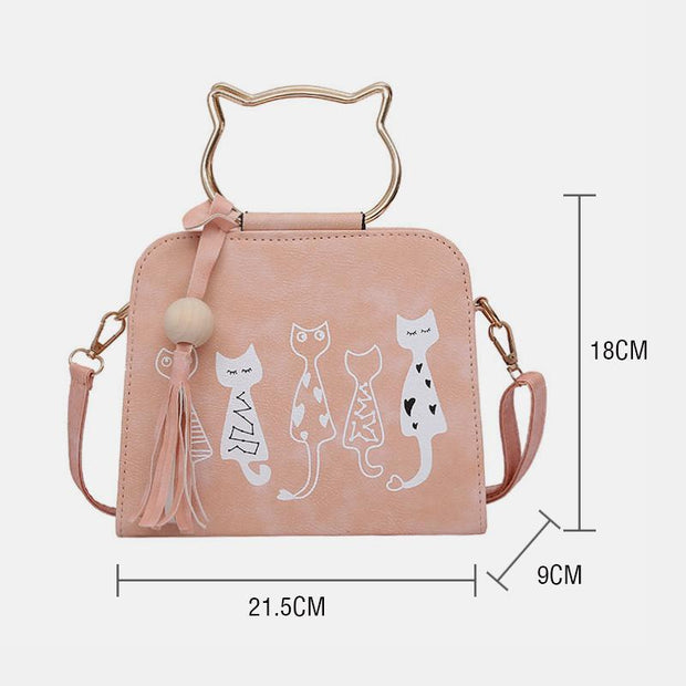 Cute Cat Paw Handbag Multi-carry Crossbody Bag