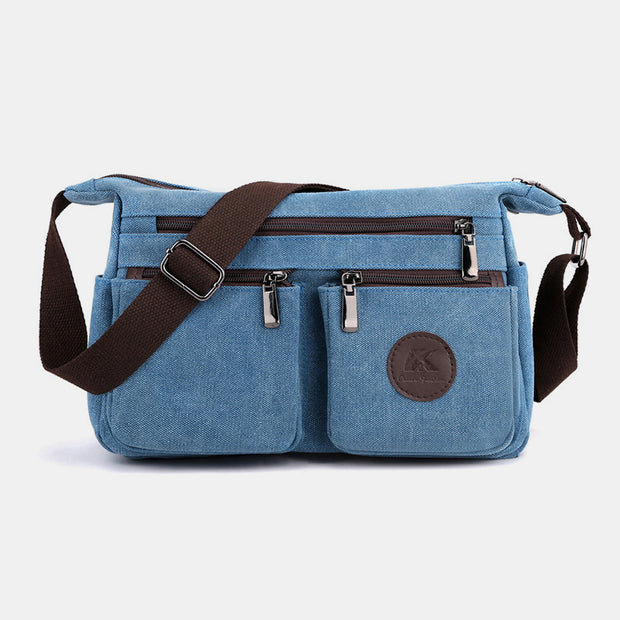Multi-Pocket Large Capacity British Messenger Bag