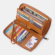 RFID Wallet for Women Large Capacity Card Slot Leather Purse