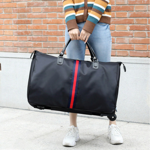 Pull Rod Travel Bag Women Men Lightweight Minimalist Duffel Bag