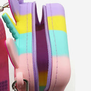 Funny Bubble Rainbow Unicorn Silicone Crossbody Bag