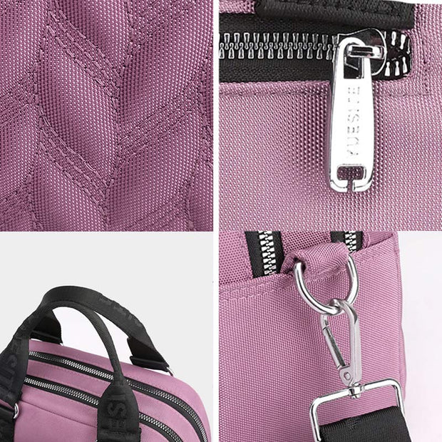 Women Lightweight Top Handle Hanbag Multi-pockets Waterproof Travel Crossbody Shoulder Bag