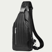 Leather Sling Backpack Crossbody Shoulder Bag for Men Travel Casual Daypack