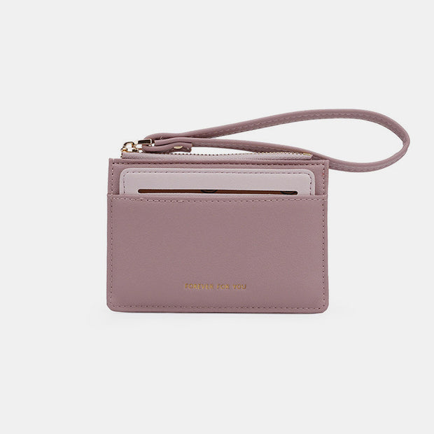 Slim Card Holder for Women Minimalist Leather Front Pocket Wallet