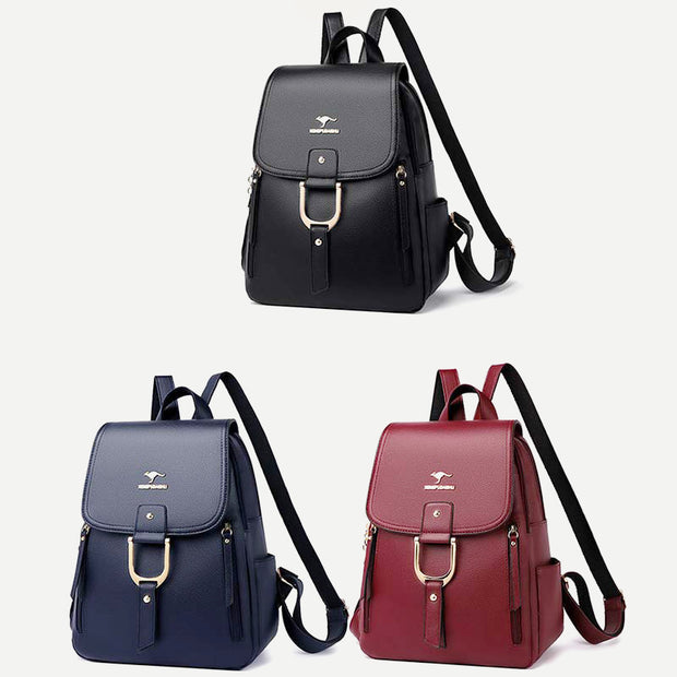 Backpack Purse for Women Multi-Pocket PU Leather Backpack Travel Bag