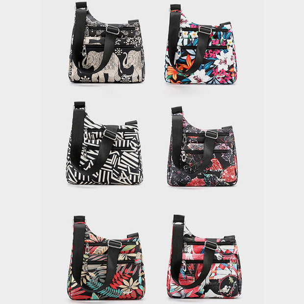 Crossbody Bag for Women Folk-Custom Ethnic Printing Nylon Satchel