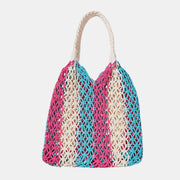 Cotton Rope Summer Fishing Net Handbag Handmade Woven Shoulder Bag