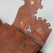 Retro Waist Bag For Women Gear Shape Square Phone Bag