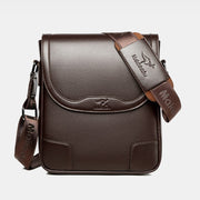 Leather Messenger Bag for Men Waterproof Vintage Crossbody Shoulder Bag