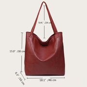 Limited Stock: Extra Large Women's Soft PU Leather Tote Shoulder Bag Handbag