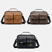 Mens Messenger Bag Waterproof Vintage Leather Briefcase Satchel Shoulder Bag