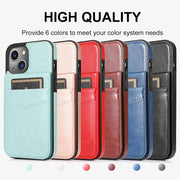 iPhone Wallet Case Quality Kickstand Phone Case with Multiple Card Slot