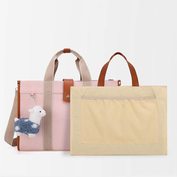 Multi-Slot Tote Bag Large Capacity Handbag for New Mom Shoping Beach Travel Purse