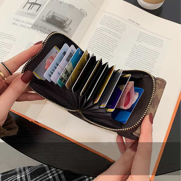 Multi-slot Leather Wallet for Women Credit Card Wallet Coin Purse