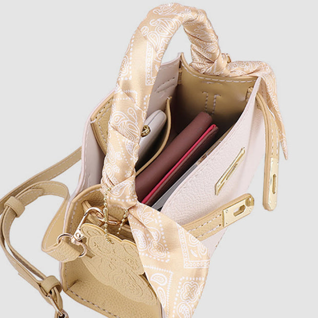 DIY Handbag For Women Retro With Silk Scarf Crossbody Bag