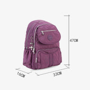 Large Double Compartment Backpack Minimalist Short Travel Purse For Women