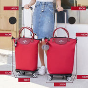 Multifunctional Portable Trolley For Women Detachable Folding Wheel Tote