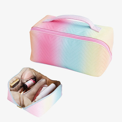 Cosmetic Bag For Women Travel Gradient Color Portable Makeup Bag