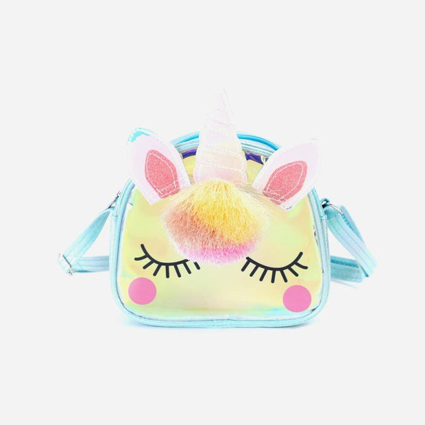 Crossbody Bag For Kids Cute Cartoon Unicorn TPU Travel Bag