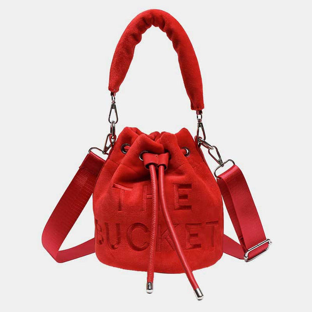 Top-Handle Bag for Women Large Capacity Vintage Winter Crossbody Bag