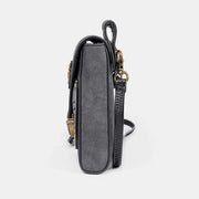 Steampunk Small Crossbody Bag Shoulder Purse Cellphone Satchel with Belt Loop