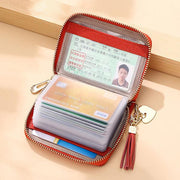 Genuine Leather Multi-Pocket Mini Card Holder