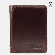 Anti-Theft Leather Multi-Card Wallet