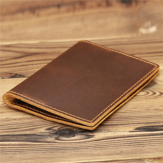 Ultra Thin Passport Holder For Suitcase Genuine Leather Case