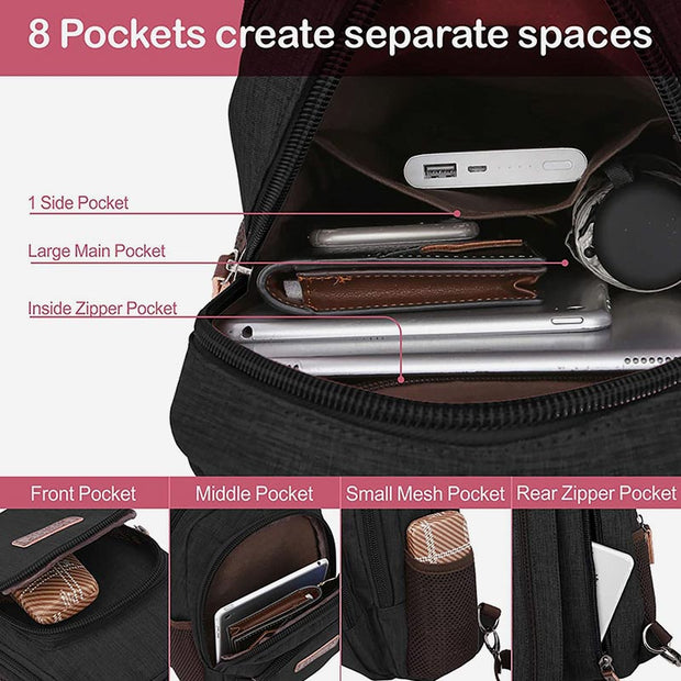 Multi-Carry Large Capacity Waterproof Anti-theft Sling Bag Backpack