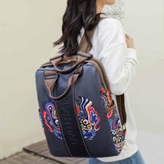 Stylish Printed Backpack Lightweight Durable Nylon Commuting Bag For Women