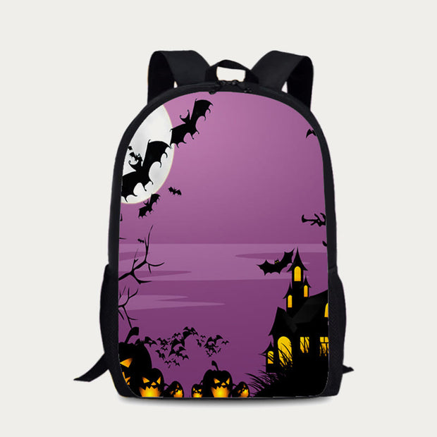 Backpack For Halloween Party Fliying Bat Funny Travel Pack