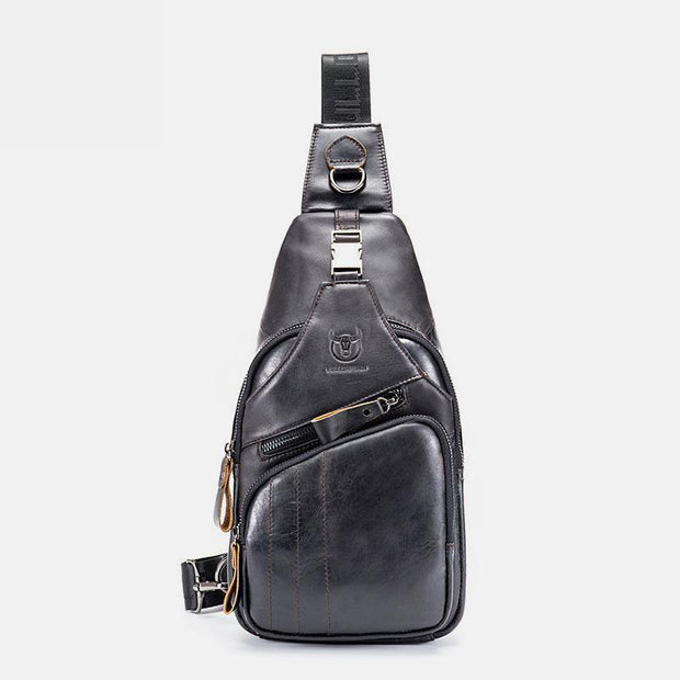 Genuine Leather Vintage Multifunction Sling Bag