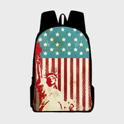American Flag Print Backpack For Teenager Travel Hiking Camping Daypack