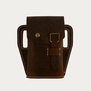 Vintage Men's Genuine Leather Phone Bag Waist Bag EDC with Belt Loop