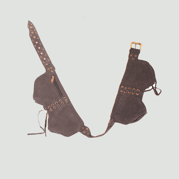 Waist Bag For Women Vintage Medieval Riveted Belt Satchel