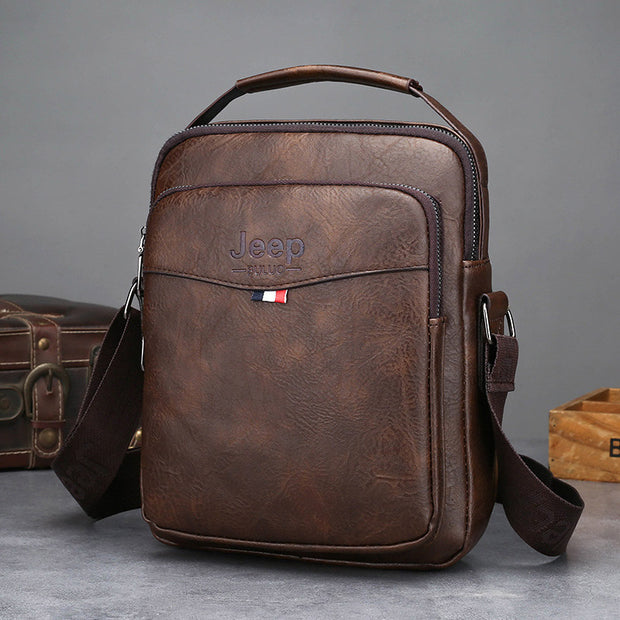 Small Messenger Bag for Men Travel Work Business PU Crossbody Shoulder Bag
