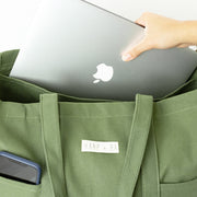 Foldable Large Canvas Handbag Minimalist Practical Shoulder Bag For Women