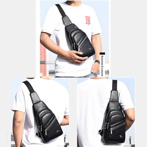 Sling Bag For Men Large Capacity Casual Minimalist Crossbody Backpack