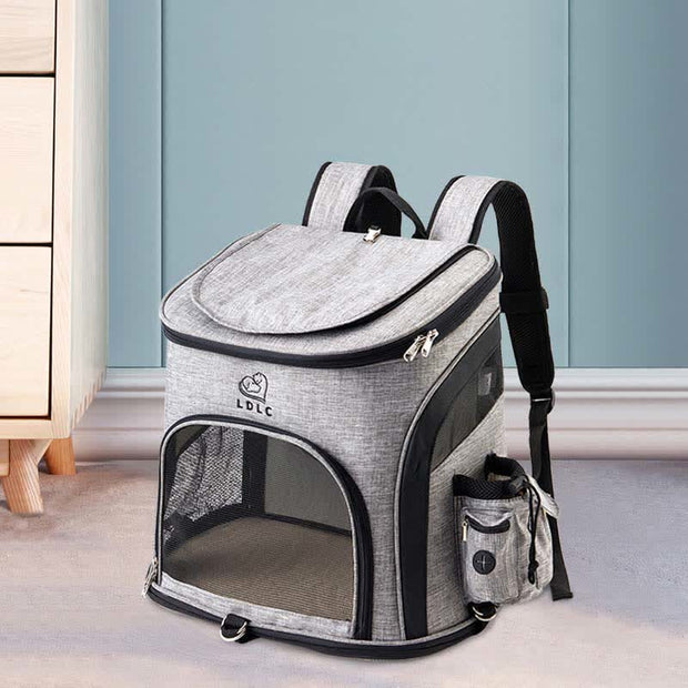 Pet Carrier Backpack with Pockets Plush Mat Leash for Puppies Cats