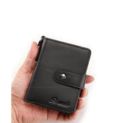 RFID Blocking Small Leather Wallet