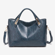 Vintage Tote For Women Wax Genuine Leather Crossbody Bag