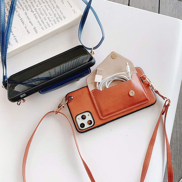 Wallet Crossbody for iPhone PU Phone Case Phone Bag with Credit Card Holder