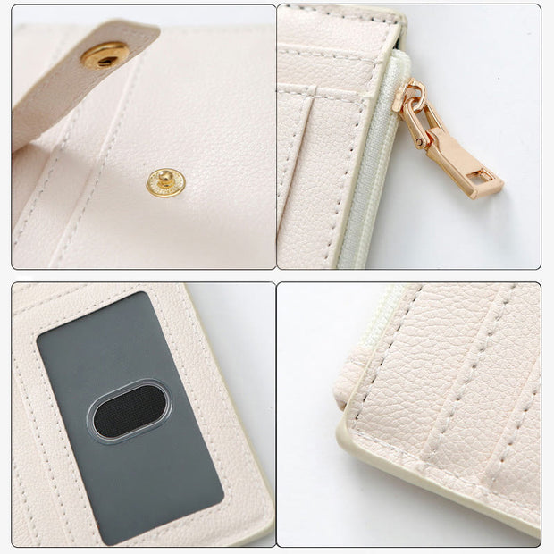 Silicone Bead Wrist Bag Womens Leather Tassel Card Holder